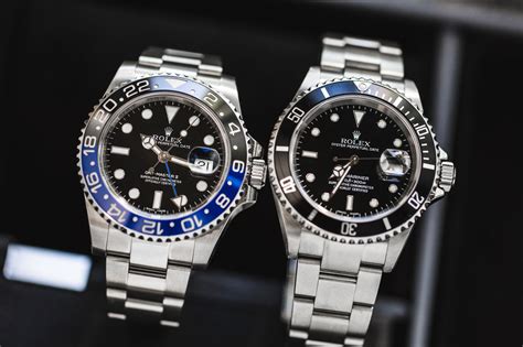 rolex gmt master 2 batman vs submariner